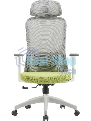 Кресло Cactus CS-GMC515-GYGN серый, сетка, подголовник