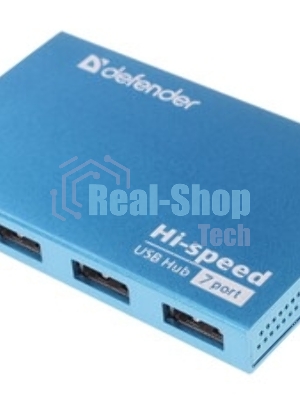 USB-концентраторы Defender Septima Slim, USB 2.0, USB 7 портов, блок питания/USB