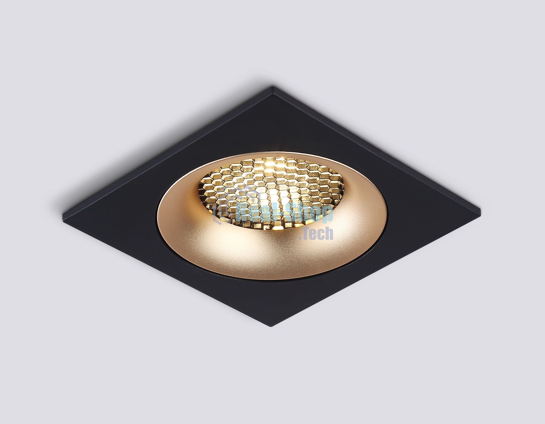 Светильник встраиваемый Ambrella light TN102730 BK/GD черный/золото GU5.3 92*92*23