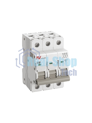Выключатель автоматический трехполюсный AV-6 32А C 6кА AVERES mcb6-3-32C-av EKF