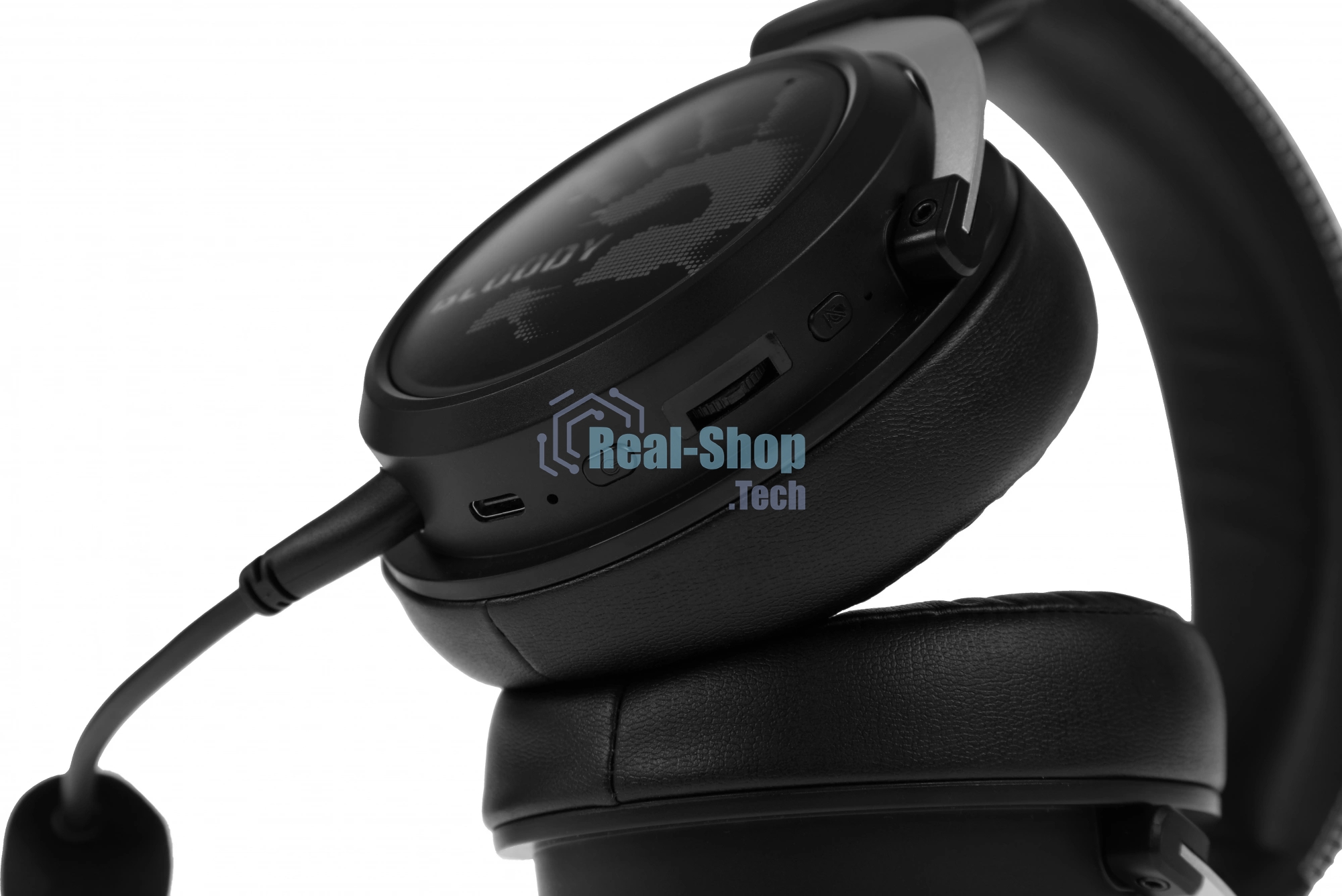 Гарнитура Bloody MR590 Sports чёрный, беспроводная + проводная, Bluetooth, до 35 ч