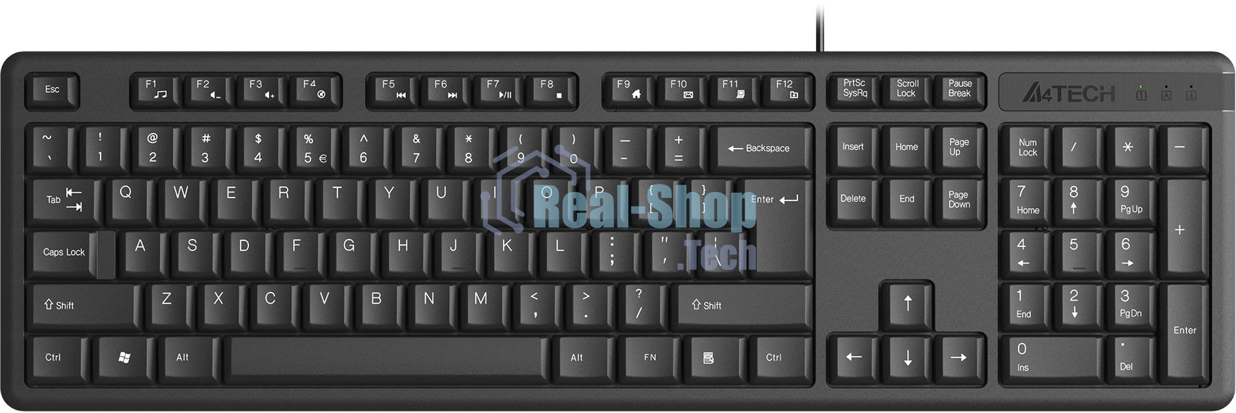 Клавиатура проводная A4Tech KR-3, USB, черный