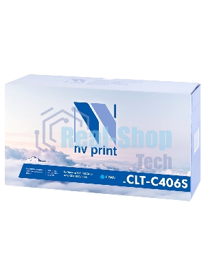 Картридж лазерный NVPrint совместимый Samsung CLT-C406S Cyan для CLP-360/365/368/CLX-3300/3305 (1000k)
