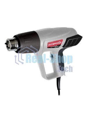 Фен технический ИНТЕРСКОЛ ФЭ-2000ЭМ, 2000Вт,50-600°С,поток 300-500л/мин,дисплей,0.77кг 385.0.1.00