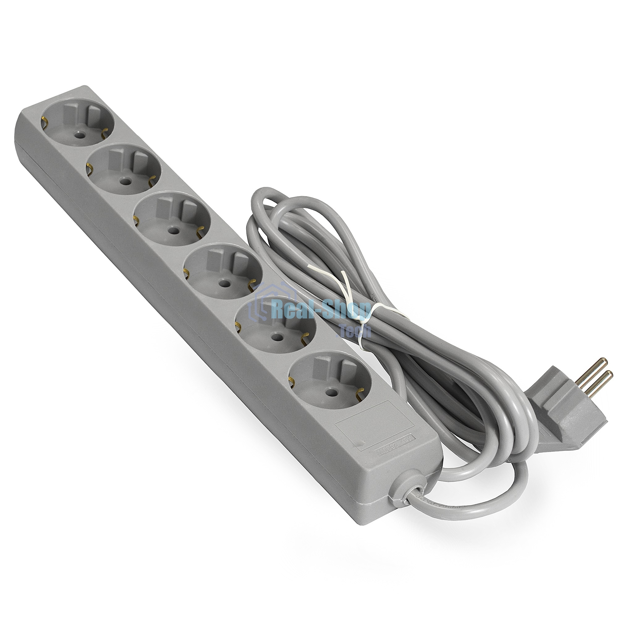 Сетевой фильтр ExeGate EX285835RUS ECE-6-5G (6 евророзетки с заземлением, 5 м, серый)