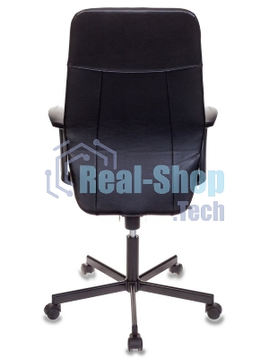 Кресло Бюрократ CH-605/BLACK черный, экокожа, 120 кг, механизм качания