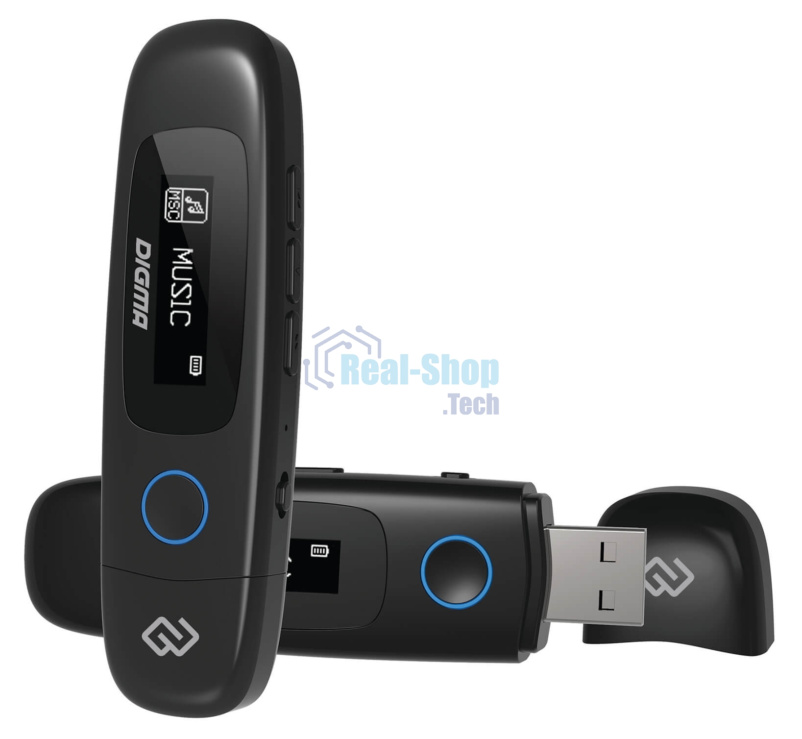 Плеер Flash Digma U4 8Gb черный/0.91