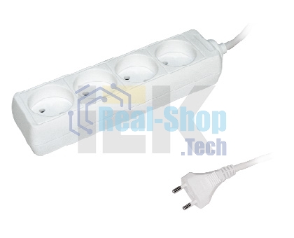 Удлинитель 4х3 м без заземл. 10А IP20 У4 2P ИЭК WYP10-06-04-03-N