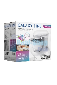 Миксер Galaxy Line GL 2230, белый, планетарный, 700 Вт, 12 скоростей