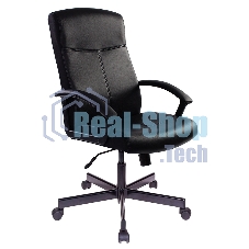 Кресло Бюрократ DOMINUS-BL черный, экокожа