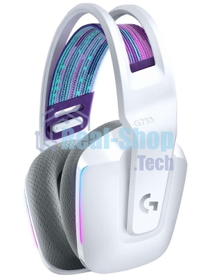 Гарнитура беспроводная LOGITECH G733 LIGHTSPEED Wireless RGb Gaming Headset - белый - 2.4GHZ - EMEA