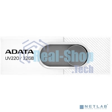Флешка USB ADATA UV220 (AUV220-32G-RWHGY), 32Gb, USB 2.0, R/W 15/5, белый/серый