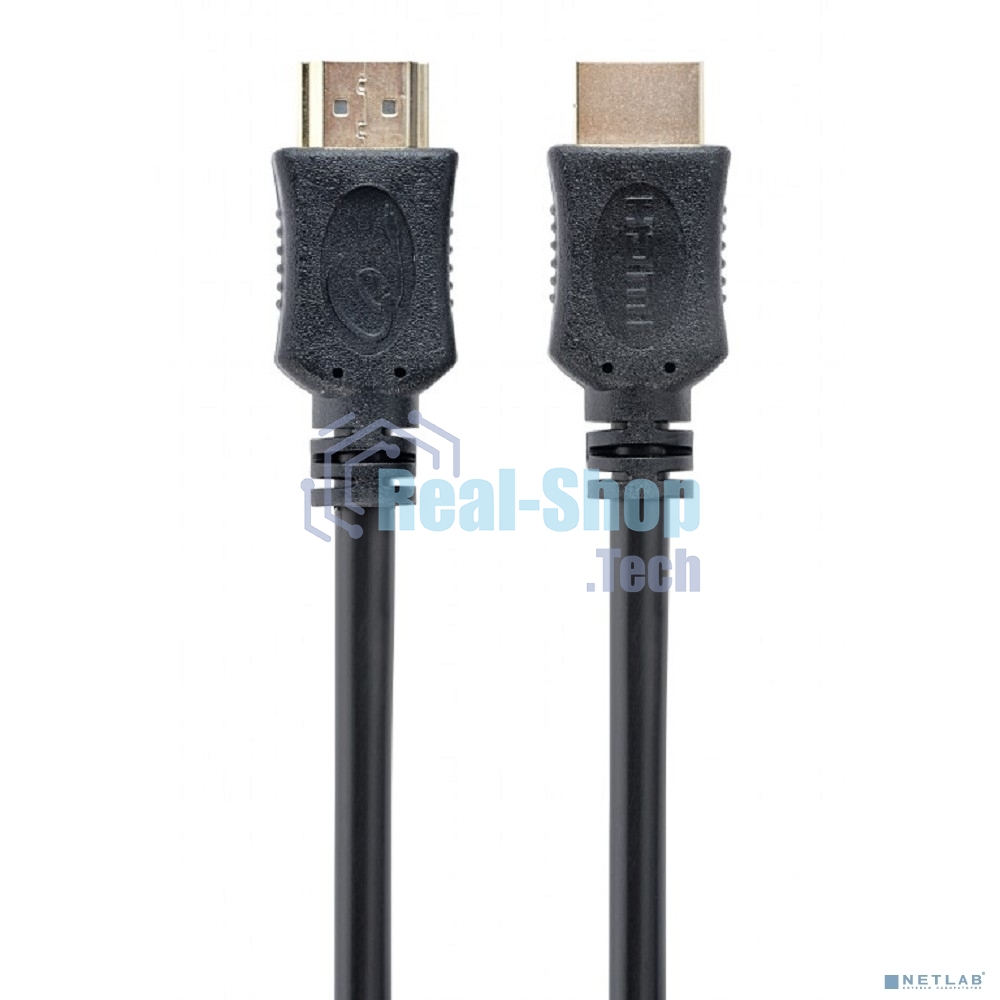 Кабель HDMI Cablexpert CC-HDMI4L-15M, 15м, v2.0, 19M/19M, серия Light, черный, позол.разъемы, экран, пакет