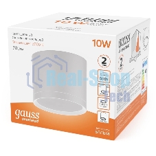 Светильник Gauss HD025 led накладной с рассеивателем 10w белый 3000k 88х75мм 1/30