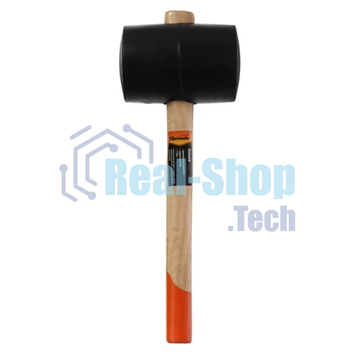 Киянка резиновая Sparta 1130 г, черная резина, деревянная рукоятка