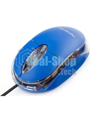 Мышь проводная Гарнизон GM-100B синий, 1000 dpi, USB, кнопки - 3