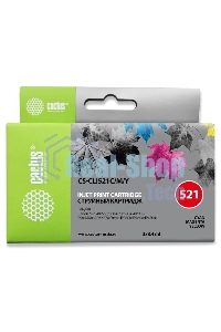 Картридж струйный Cactus CS-CLI521C/M/Y трехцветный (3 x 8,4 мл) для Canon Pixma iP3600/iP4600/iP4700/MP540/MP550/MP560/MP620/MP630/MP640/MP980/MP990/MX860/MX870