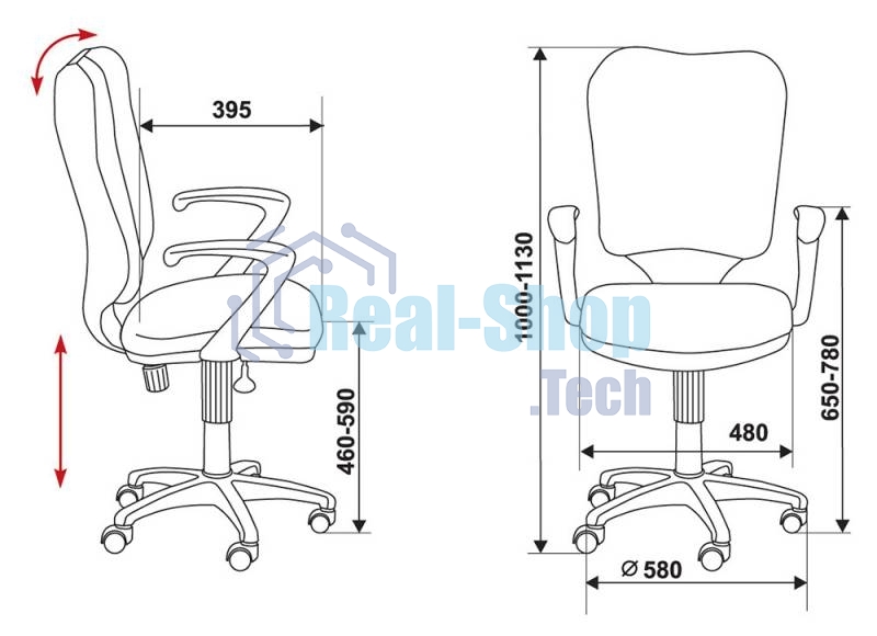 Кресло компьютерное Бюрократ CH-540AXSN/26-28 черный
