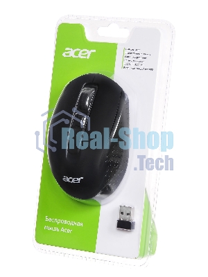 Мышь беспроводная Acer OMR070 черный, 1600 dpi, радиоканал, Bluetooth, USB, кнопки - 6