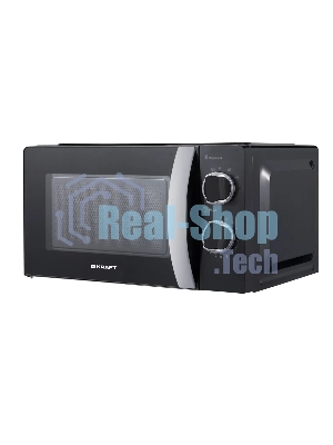 Микроволновая печь Kraft KF20MW7B-203M черный, 20 л, 700 Вт, переключатели - поворотный механизм