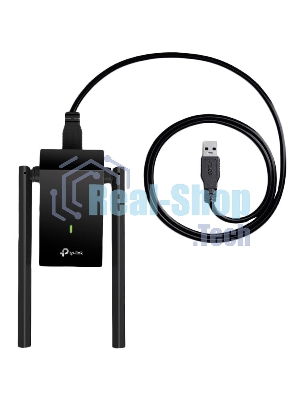 Адаптер TP-Link AC1300Mbps Dual-band High-Gain wireless USB adapter, 867Mbps at 5G and 400Mbps at 2.4G, two high gain antennas, USB 3.0, USB extension cable, support wave 2 MU-MIMO, full compatible with Windows and macOS.