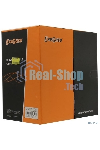 Кабель ExeGate UTP 2 пары кат.5e медь, 24AWG, бухта 305м, серый, PVC