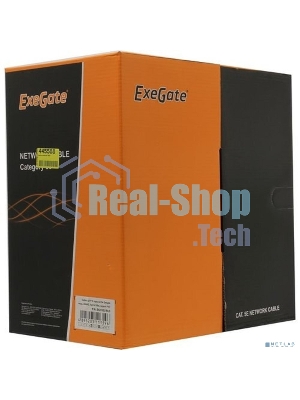 Кабель ExeGate UTP 2 пары кат.5e медь, 24AWG, бухта 305м, серый, PVC