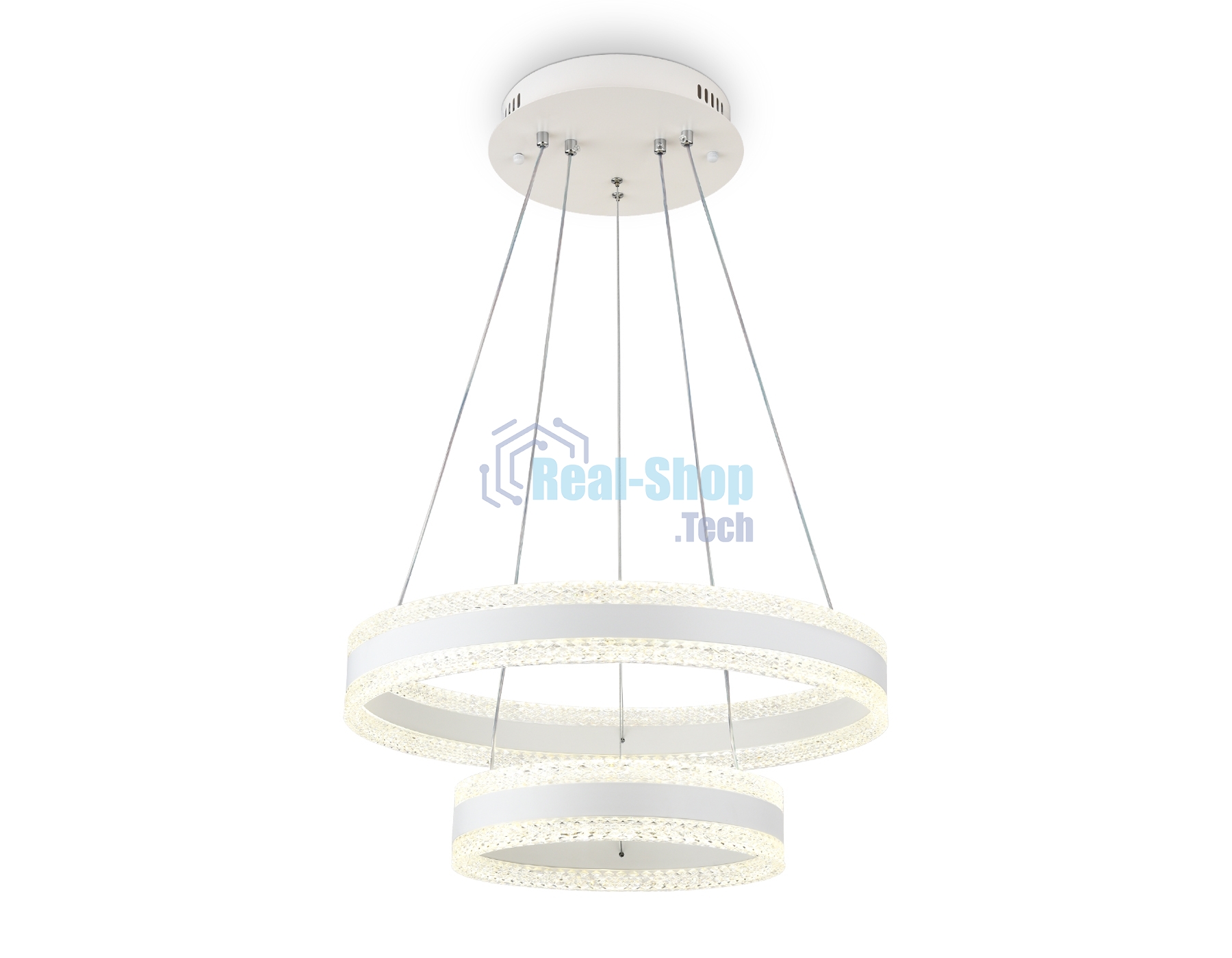 Светильник Ambrella light FA6175/2 WH белый 108W 3000K+6400K/3000K/6400K/4200K+4200K D500*630 (ПДУ РАДИО 2.4G)