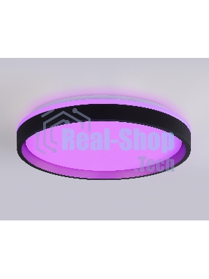 Светодиодный светильник RGB Ambrella light FZ610 BK/GD черный/золото IP20 66W 3000K-6500K+RGB D490*85 (ПДУ ИК)