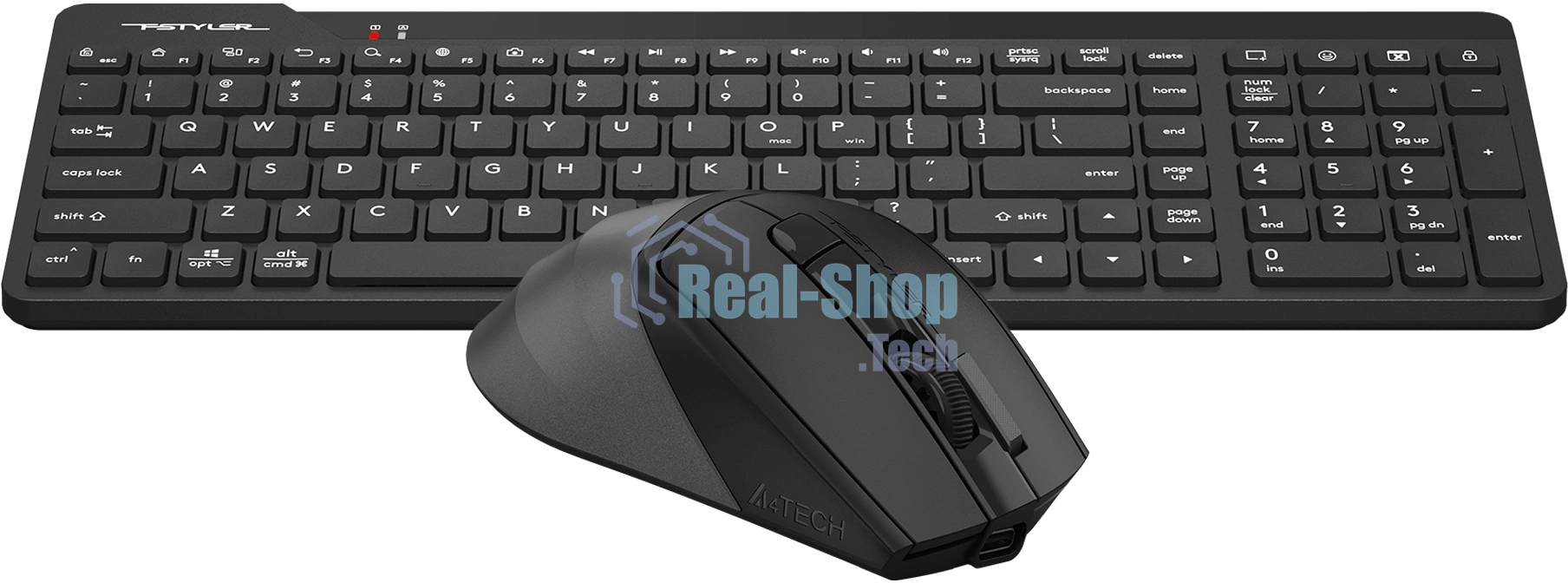 Комплект клавиатура+мышь A4Tech FG2400 Air2 беспроводной, USB, 2000 DPI, чёрный