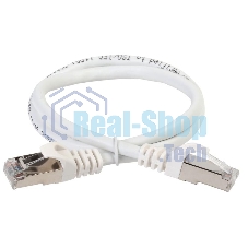 ITK Коммутационный шнур кат.6A S/FTP 1м st. 50мкд бел. | PC08-C6ASL-1M-SC-HC | ITK