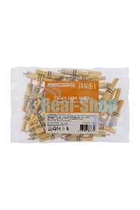 Разъем штекер Proconnect RCA металл пайка ZN черный/красный GOLD