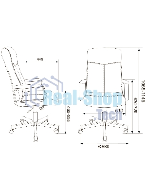 Кресло Бюрократ DOMINUS-BL черный, экокожа