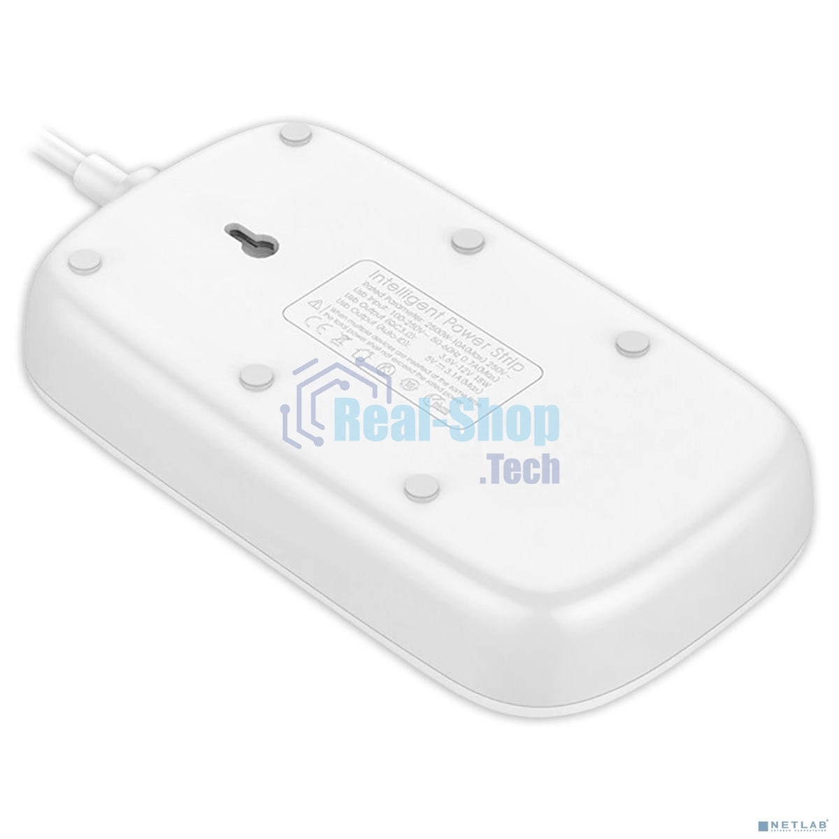 Сетевой фильтр Perfeo LD_B4435 LDNIO SC4407Q/ Сетевой фильтр 2 м / 4 розетки EU_UK_US/ 2500W/ 4 USB+QC 3.0/ Выкл. на розетки/ белый