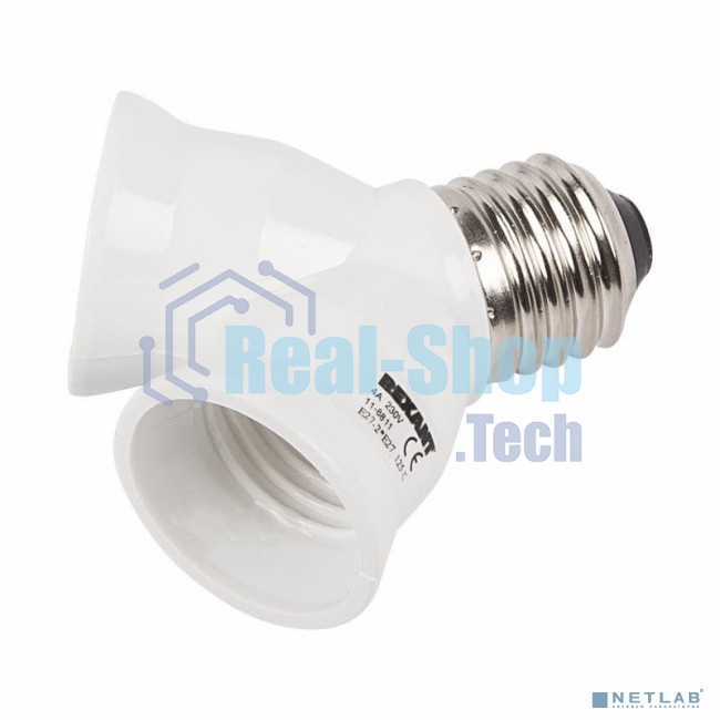 Разветвитель цокольный Rexant Е27-2хЕ27 белый