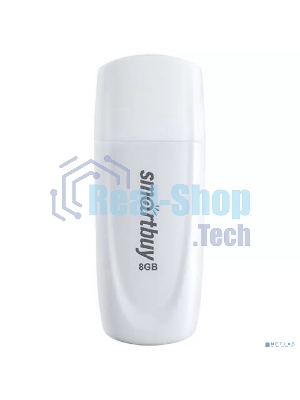 Флешка USB Smartbuy Scout White (SB008Gb2SCW), 8Gb, USB 2.0, R/W 15/8, белый