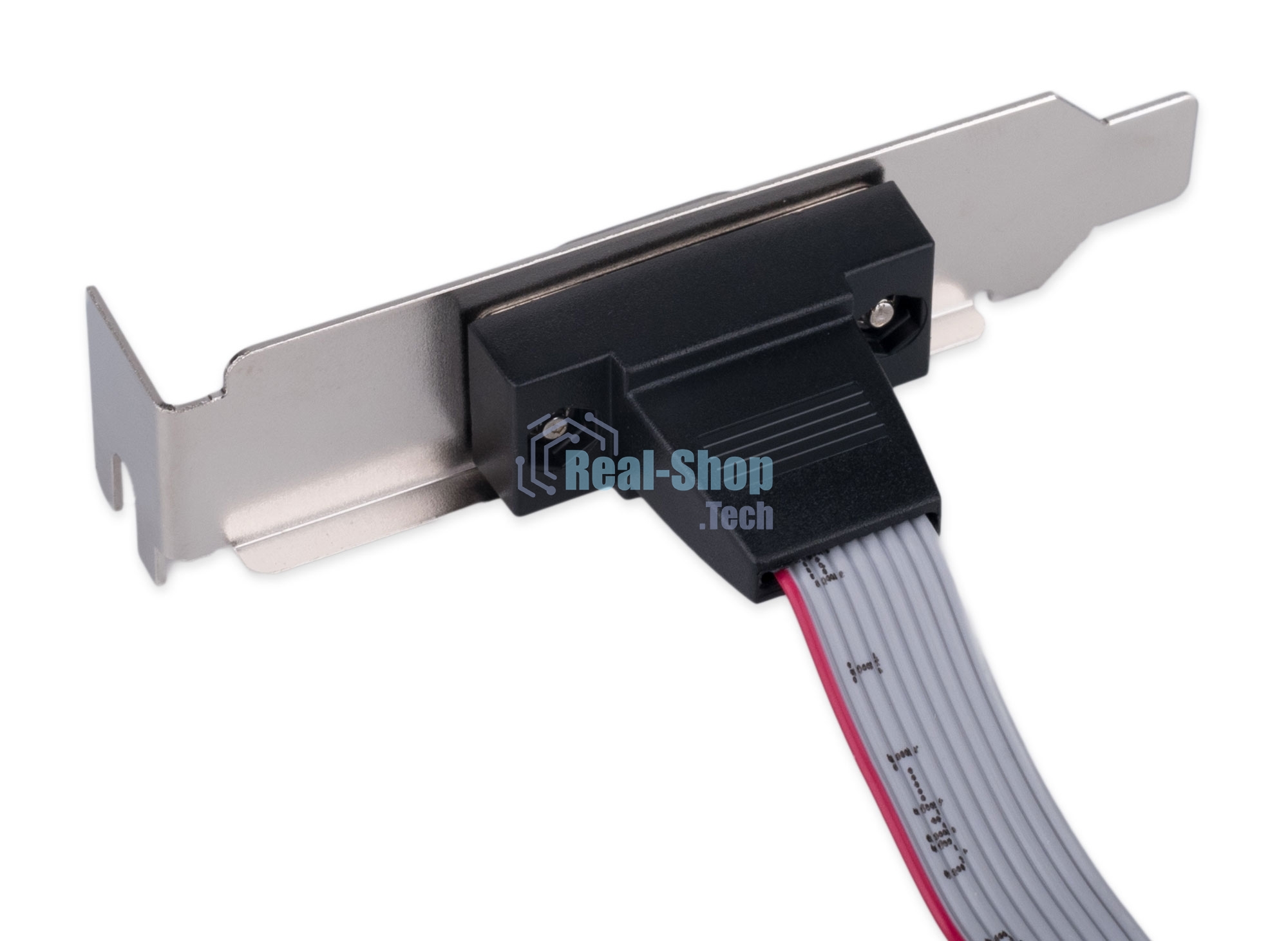 Планка на заднюю панель низкопрофильная Cablexpert CCDB9RECEPTACLE-LP, 1 порт COM/RS-232/DB9-M