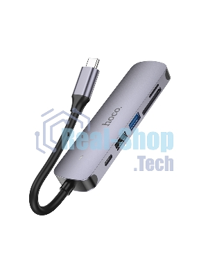 Док-станция Hoco HB28, USB Type-C, USB 3.0/PD100W/SD/TF/USB 2.0/HDMI, USB Type-C