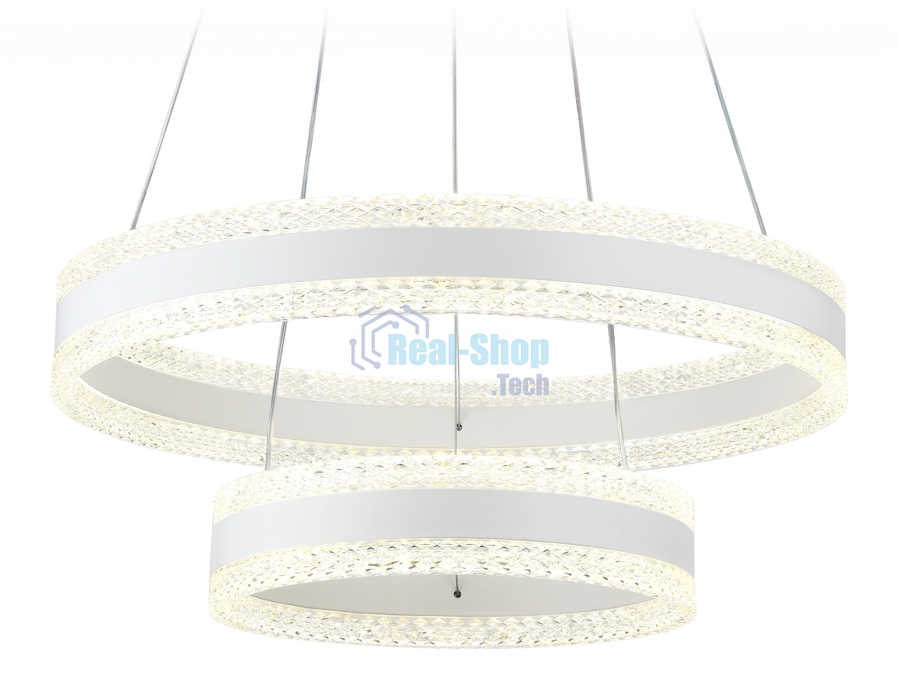 Светильник Ambrella light FA6175/2 WH белый 108W 3000K+6400K/3000K/6400K/4200K+4200K D500*630 (ПДУ РАДИО 2.4G)