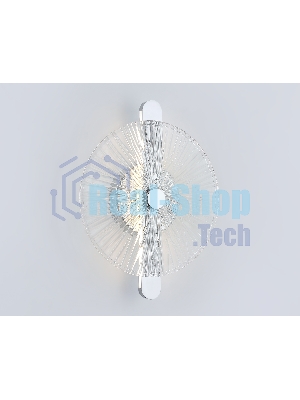 Настенный светодиодный светильник Ambrella light LH31141 СH/CL хром/прозрачный 13W 3000K 280*70*350