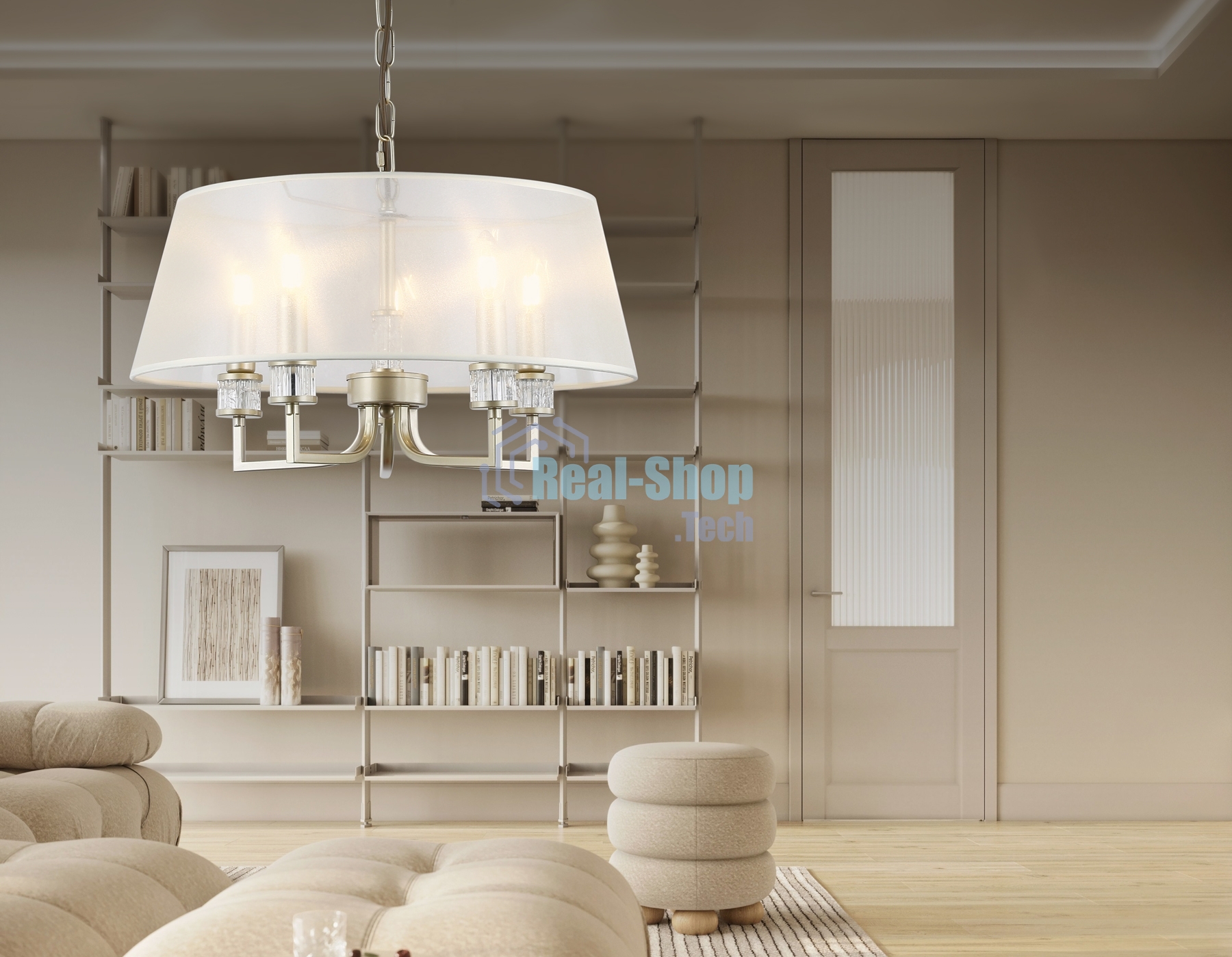 Люстра Ambrella light LH71211/5 CGD золото E14/5 max 40W D500*700
