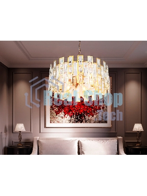 Светильник Ambrella light TR5061/6 GD/CL золото/прозрачный E14/6 max 40W D500*938