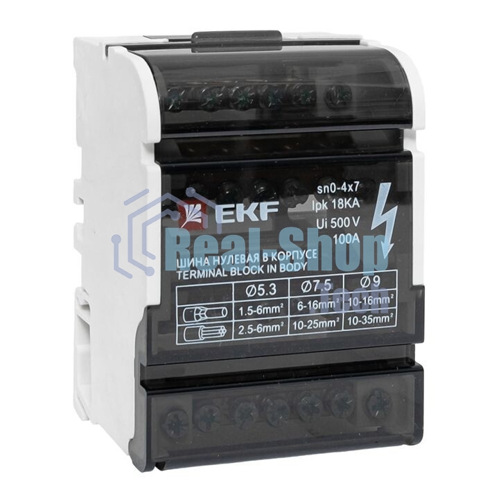Шина нулевая в корпусе 4х7 EKF sn0-4x7