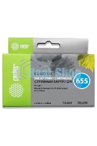 Картридж струйный Cactus CS-CZ112AE №655 желтый (14,6 мл) для HP DJ IA 3525/5525/4515/4525
