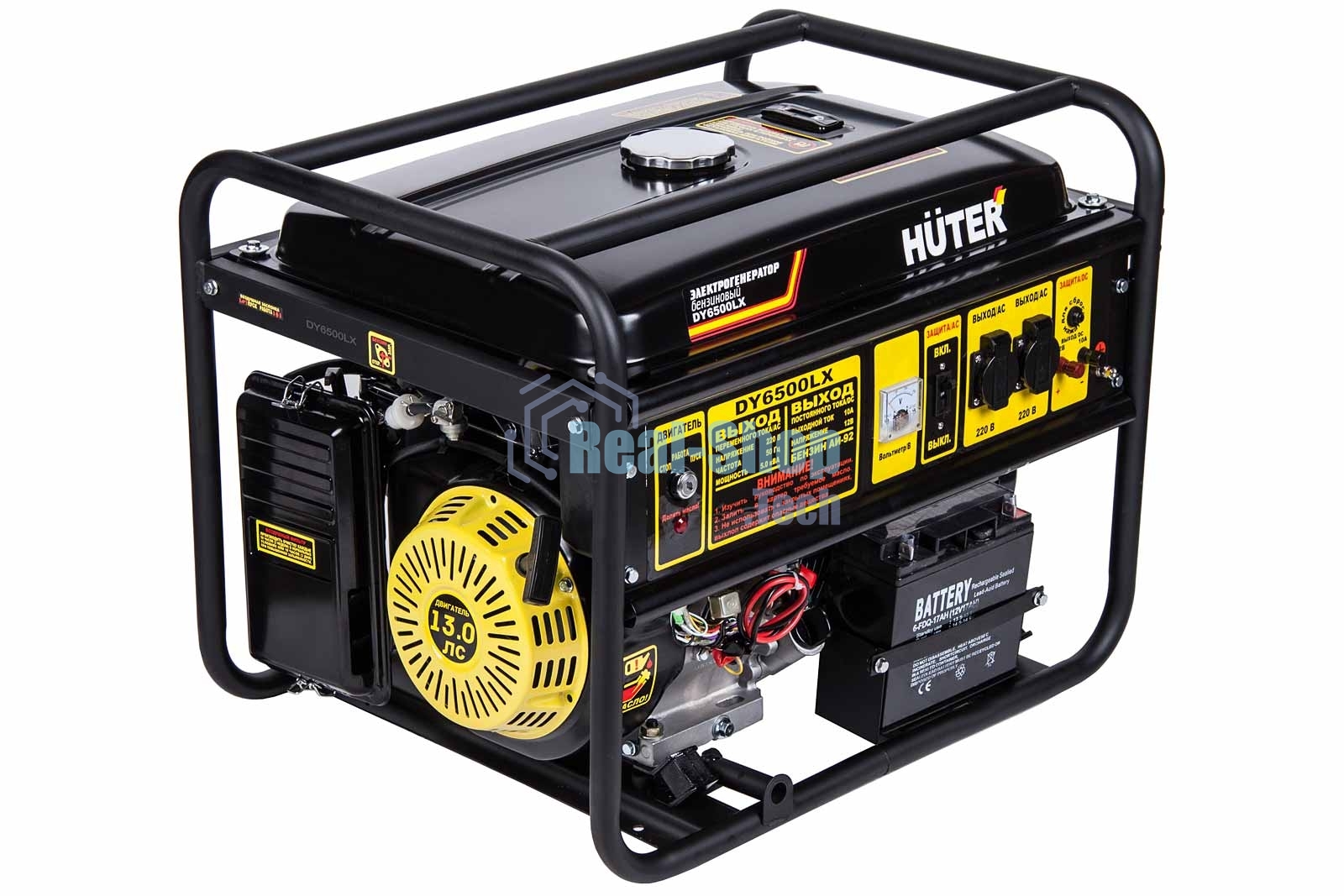 Электрогенератор бензиновый Huter DY6500LX, 5.5 кВт, 71 дБ, 89 кг