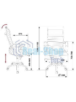 Кресло Бюрократ CH-883/BLACK черный, экокожа