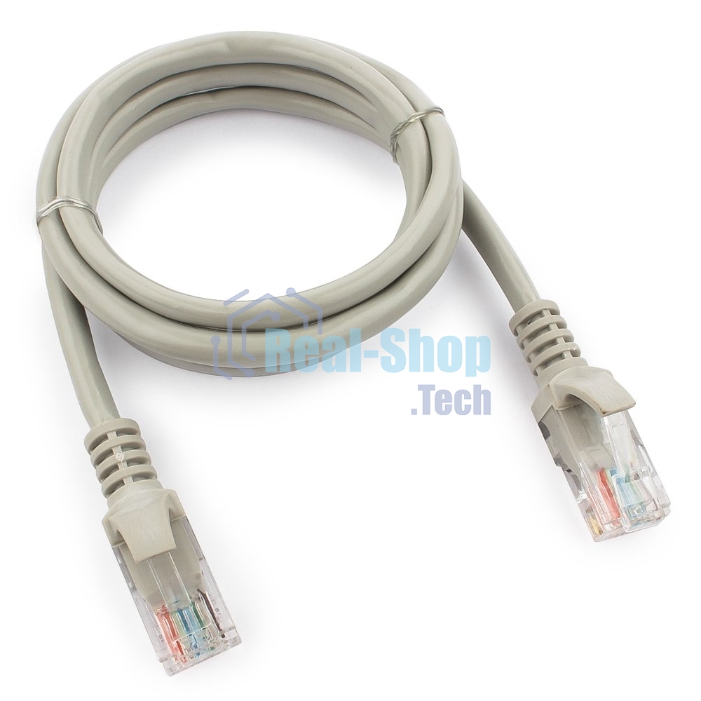 Патч-корд UTP Cablexpert cat.5e, 1м, литой, многожильный серый