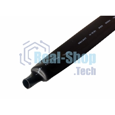 Трубка термоусадочная Rexant 20.0/10.0 1м черный