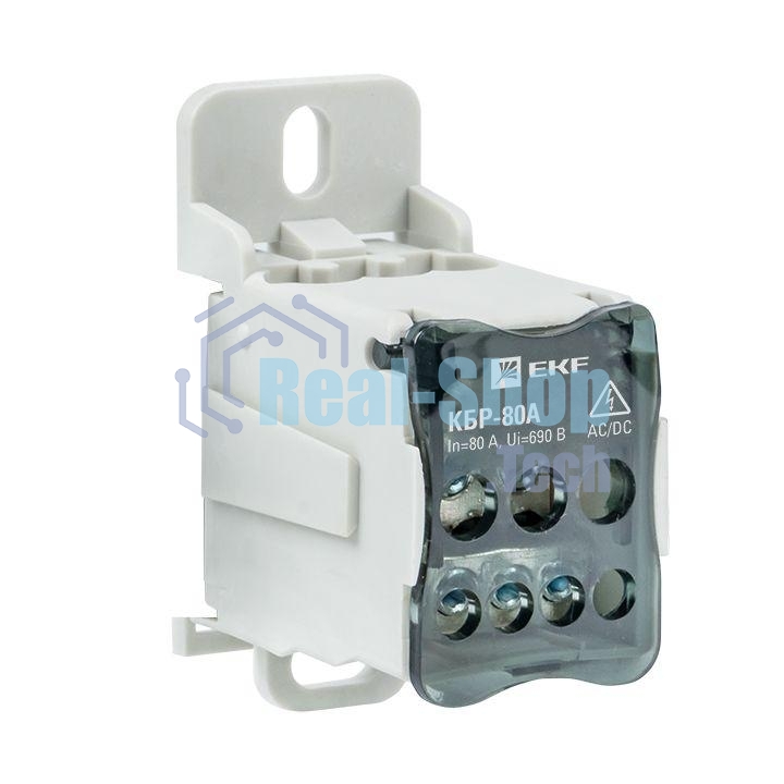 Блок распределительный КРОСС крепеж на панель и DIN КБР-80А EKF plc-kbr80