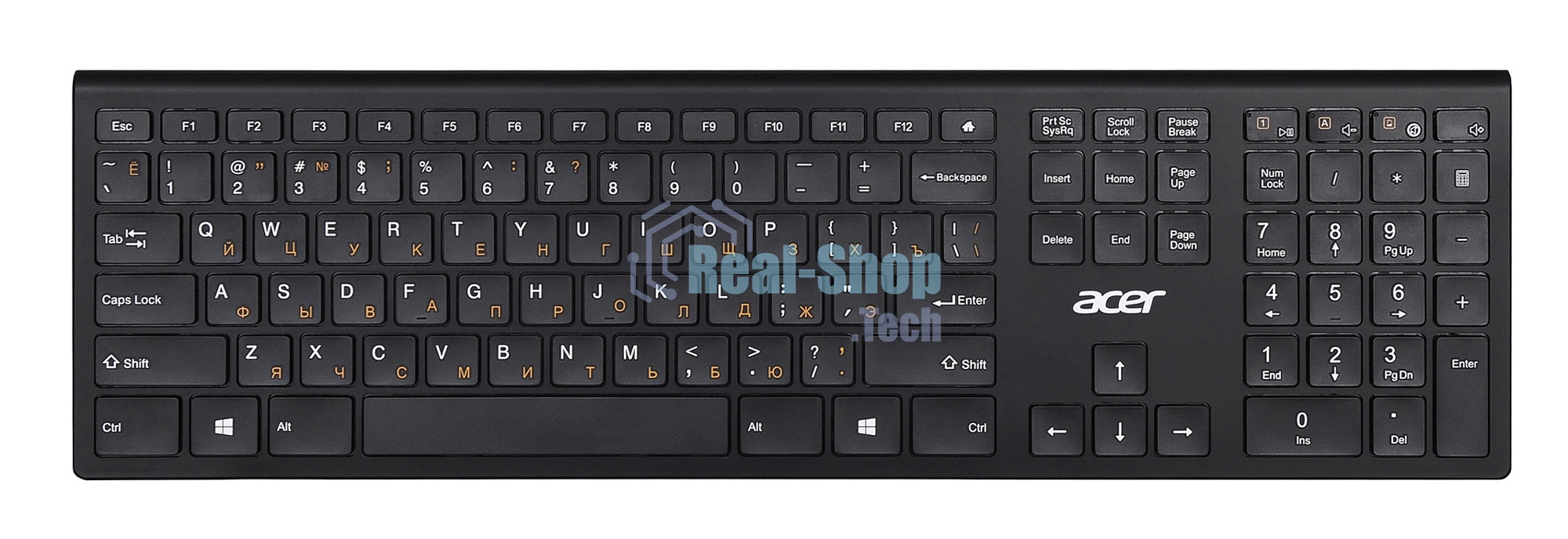 Клавиатура беспроводная Acer OKR020, USB, Радиоканал, черный